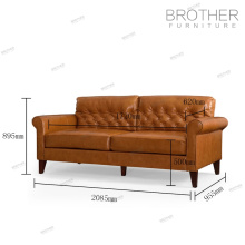 Home Upholstery furniture living room genuine leather sofa